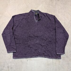 Woolrich 1/4 Zip Sweater Women's 2XL Purple Fleck